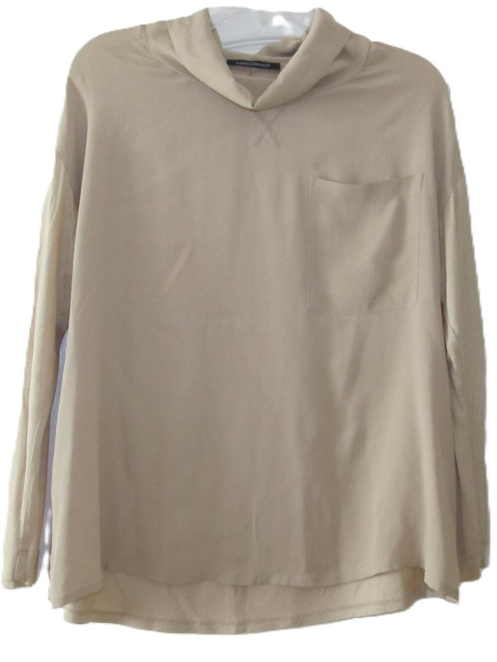 Luisa Serano Beige Top Blouse Long Sleeves size 8